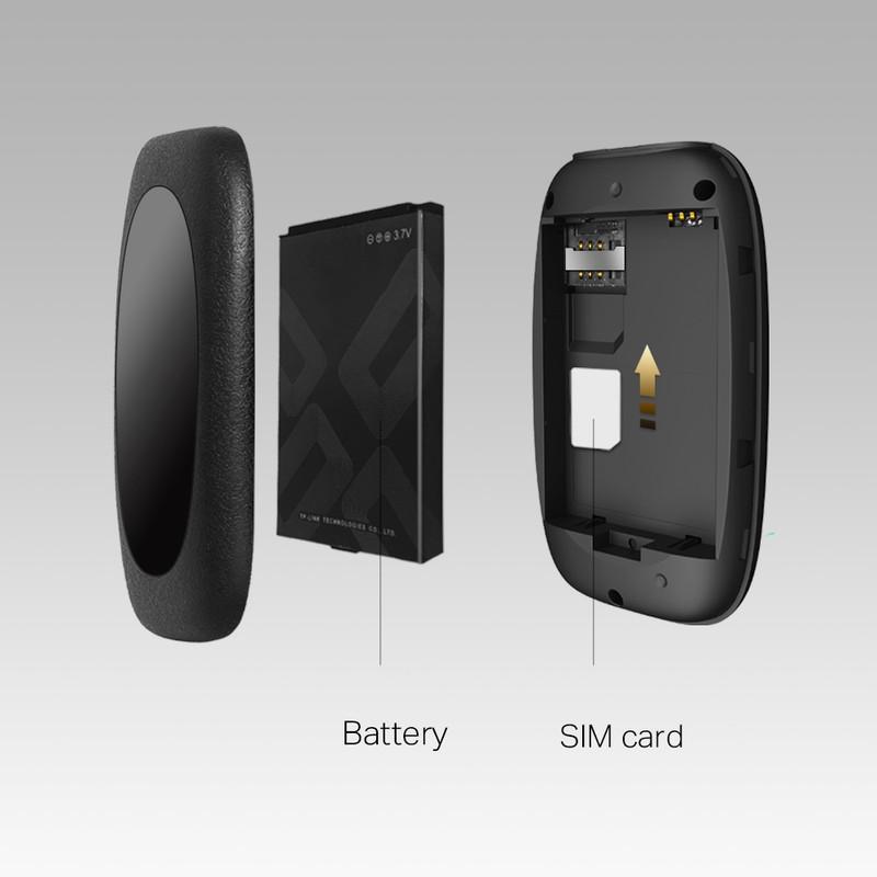مودم 4G قابل حمل تی پی‌لینک مدل M7000 با پشتیبانی از اتصال بی‌سیم، حداکثر 10 کاربر، آنتن داخلی 20dBm، سرعت دانلود 150Mbps و سرعت آپلود 50Mbps، منبع تغذیه باتری و رابط microUSB