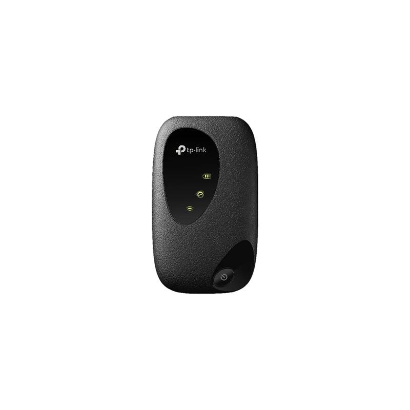 مودم 4G قابل حمل تی پی‌لینک مدل M7000 با پشتیبانی از اتصال بی‌سیم، حداکثر 10 کاربر، آنتن داخلی 20dBm، سرعت دانلود 150Mbps و سرعت آپلود 50Mbps، منبع تغذیه باتری و رابط microUSB