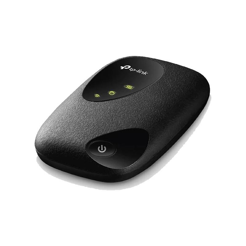 مودم 4G قابل حمل تی پی‌لینک مدل M7000 با پشتیبانی از اتصال بی‌سیم، حداکثر 10 کاربر، آنتن داخلی 20dBm، سرعت دانلود 150Mbps و سرعت آپلود 50Mbps، منبع تغذیه باتری و رابط microUSB