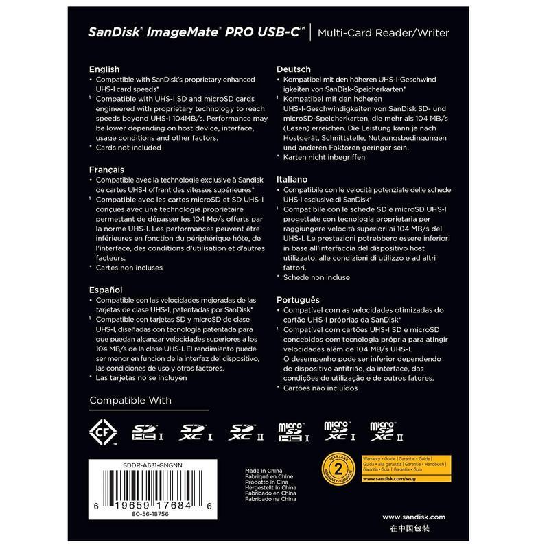 کارت‌خوان سن دیسک مدل ImageMate PRO USB-C