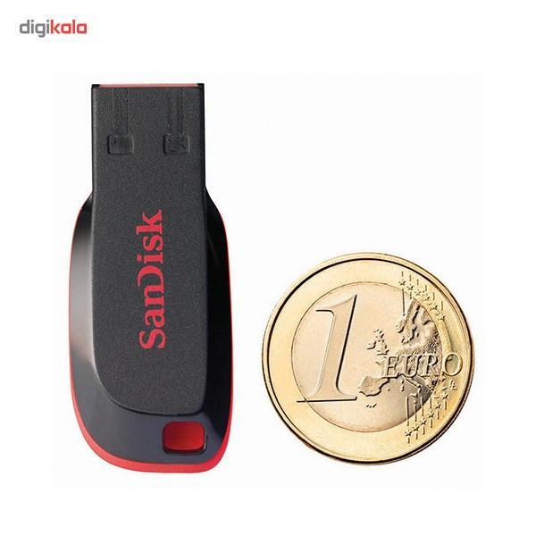 فلش مموری سن دیسک Cruzer Blade CZ50 ظرفیت 32 گیگابایت با رابط USB 2.0، سرعت انتقال 30 مگابایت بر ثانیه، طراحی بدون درپوش و بدنه مات مقاوم در برابر لک و اثر انگشت، دارای شیار اتصال بند و نرم‌افزار امنیتی