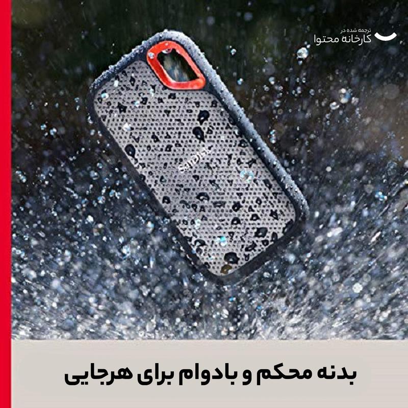 اس اس دی اکسترنال سن دیسک مدل Extreme E61 ظرفیت 1 ترابایت رابط USB 3.2 Gen2