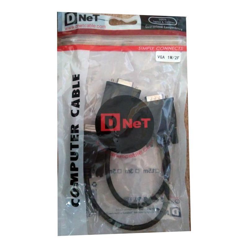 کابل  1 به 2 VGA  دی نت مدل D-NET 1M-2F طول 0.2 متر
