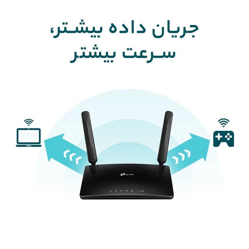 مودم 4.5G تی پی-لینک مدل Archer MR600 V2 با پشتیبانی از شبکه 4G+، سرعت انتقال تا 300 مگابیت، آنتن جداشونده، فرکانس 2.4 و 5 گیگاهرتز، اتصال همزمان 64 دستگاه و 4 پورت گیگابیتی LAN