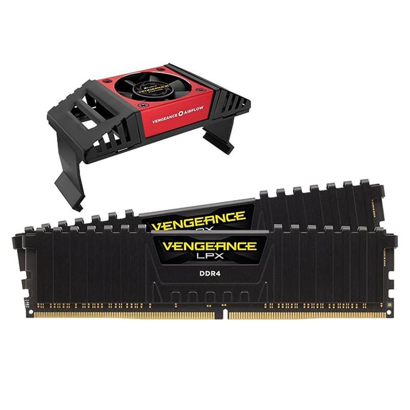 رم دسکتاپ کورسیر مدل VENGEANCE LPX DDR4 تک کاناله ظرفیت 8 گیگابایت فرکانس 3200 مگاهرتز تایمینگ CL16 با هیت‌سینک خنک‌کننده