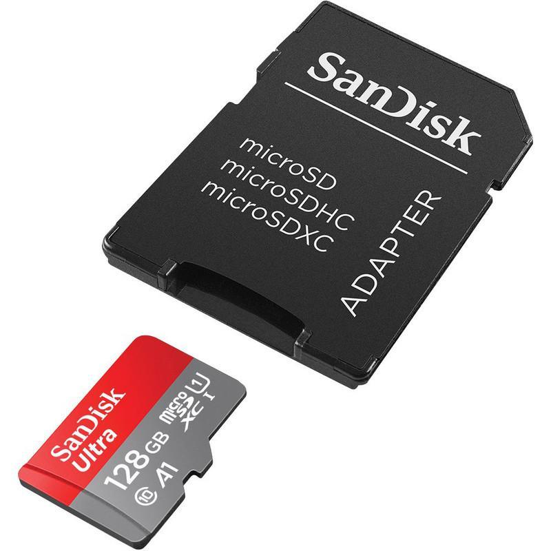 کارت حافظه Micro SDXC سن دیسک UHS-i Class 10 همراه با آداپتور SD ظرفیت 128GB