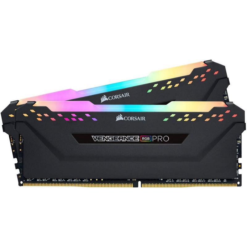 رم دسکتاپ کورسیر Vengeance RGB Pro DDR4 دوکاناله 32 گیگابایت 3600 مگاهرتز CL18 با هیت‌سینک خنک‌کننده و ماژول DIMM