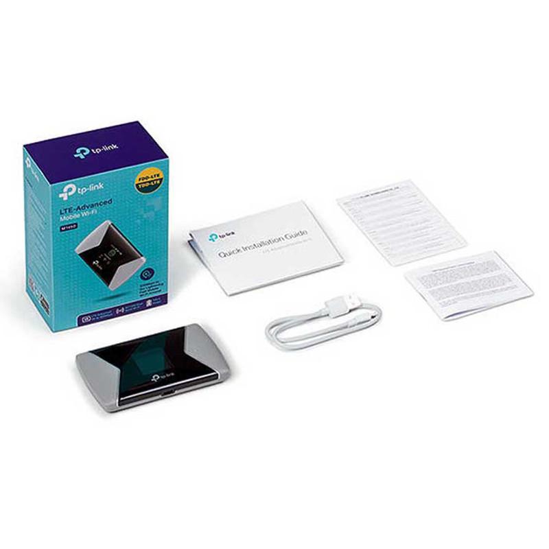 مودم 4G قابل حمل تی‌پی‌لینک مدل M7450 با پشتیبانی LTE-Advanced Cat6، اشتراک‌گذاری اینترنت برای 32 دستگاه، دو باند فرکانسی 2.4 و 5 گیگاهرتز، سرعت دانلود 300 مگابیت، باتری 3000 میلی‌آمپر با شارژدهی 15 ساعت و شیار کارت حافظه Micro SD تا 32 گیگابایت