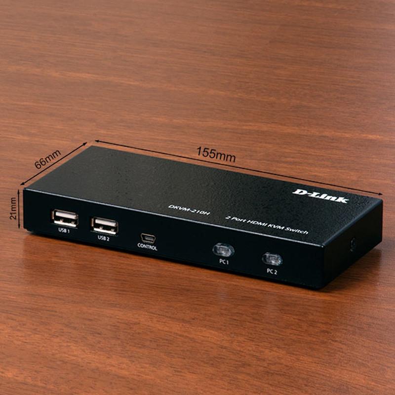 سوییچ 2 پورت KVM دی لینک مدل DKVM-210H
