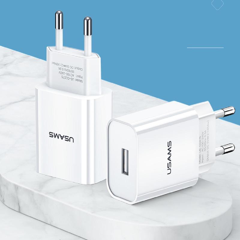 شارژر دیواری یوسمز مدل T21 به همراه کابل تبدیل usb-C