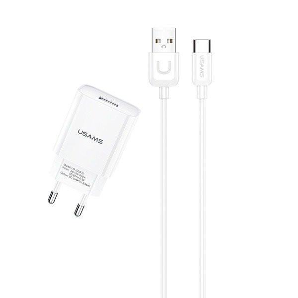شارژر دیواری یوسمز مدل T21 به همراه کابل تبدیل usb-C