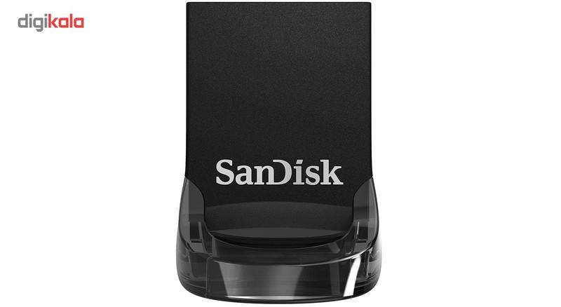فلش مموری 64GB سن دیسک Ultra Fit با رابط USB 3.1، سرعت خواندن تا 130MB/s، اندازه بسیار کوچک و گیره اتصال بند آویز