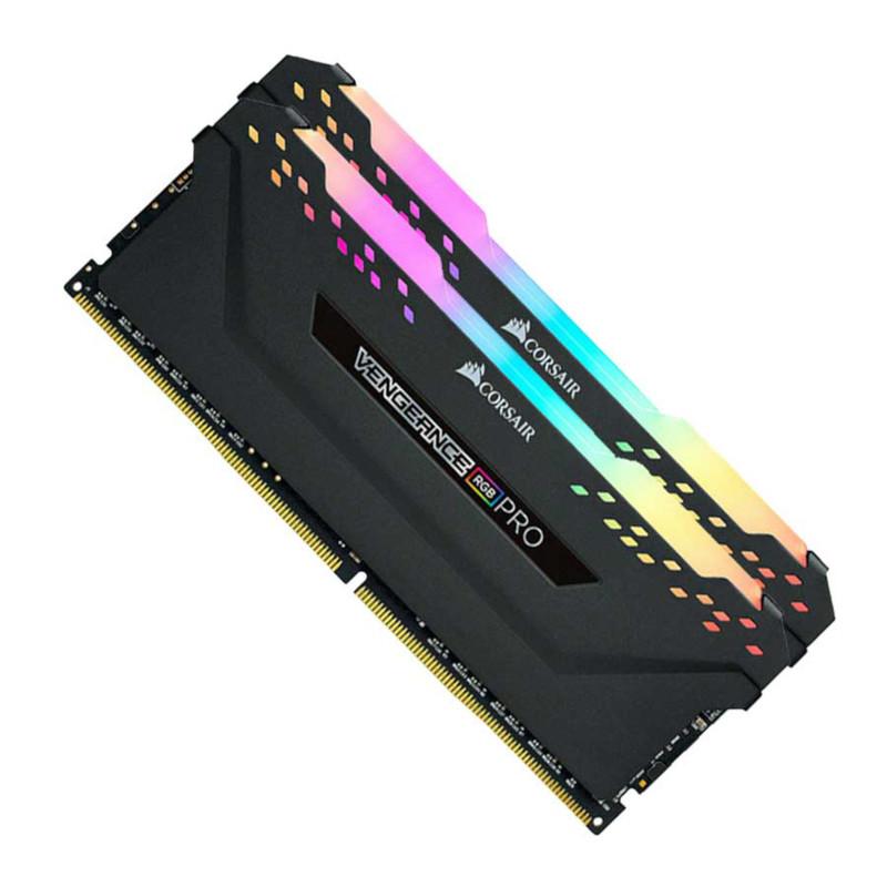 رم دسکتاپ کورسیر مدل VENGEANCE RGB PRO DDR4 دو کاناله 64 گیگابایت 3200 مگاهرتز CL16 با هیت‌سینک خنک‌کننده و ولتاژ کاری 1.35 ولت