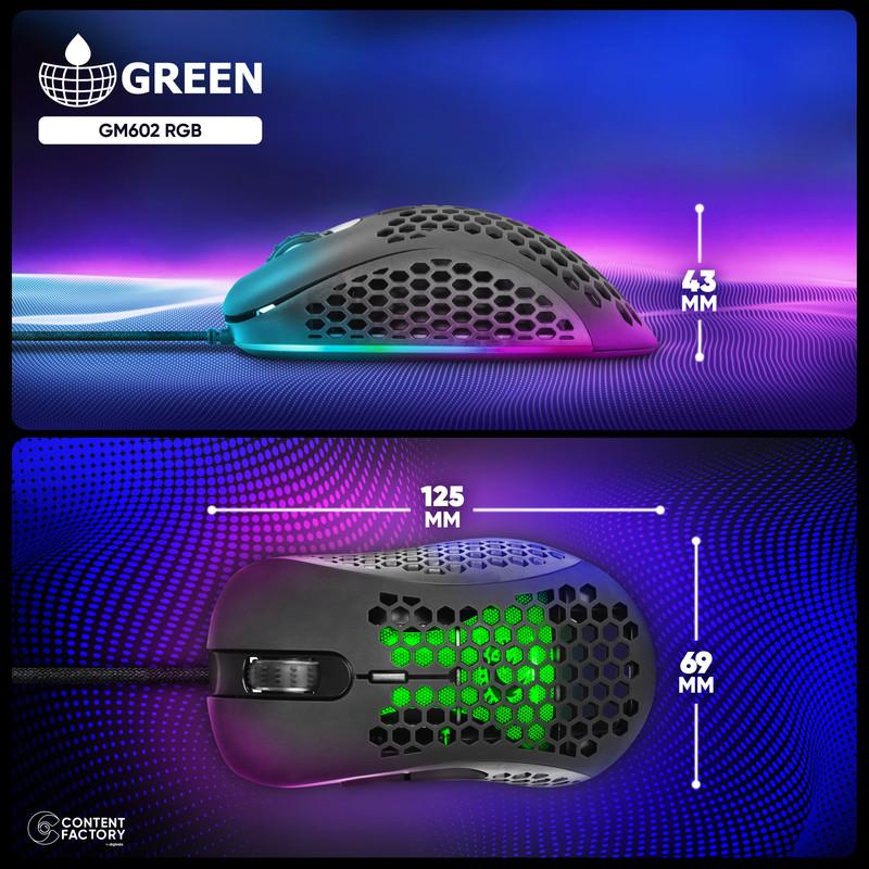 ماوس مخصوص بازی گرین مدل GM602 RGB