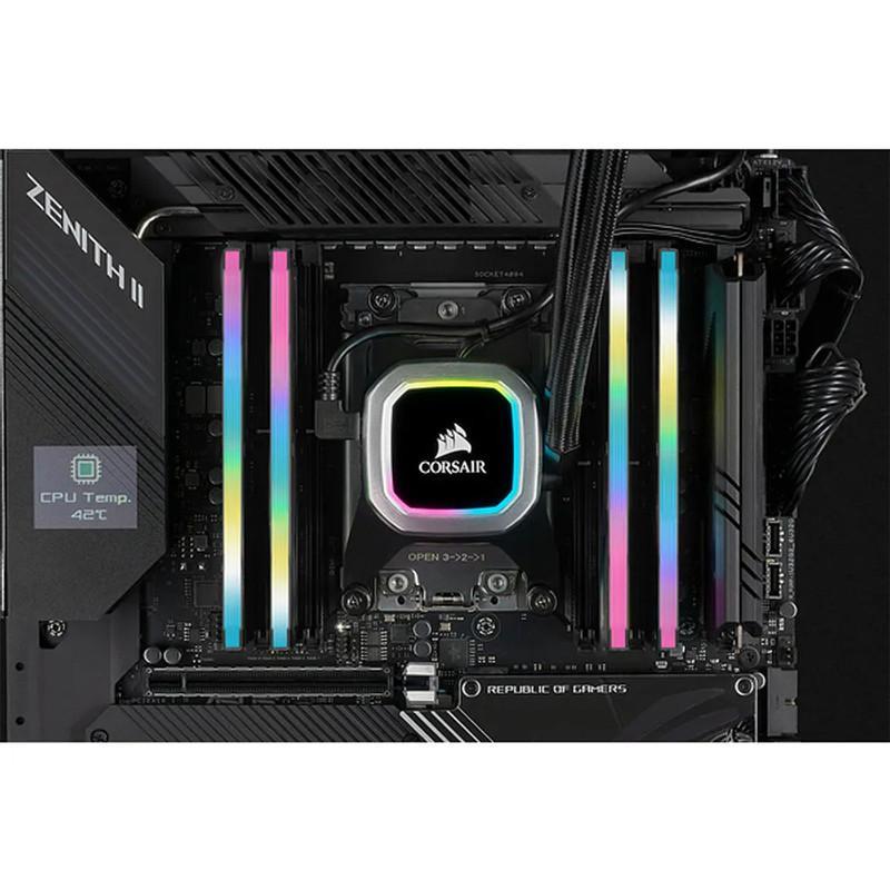 رم دسکتاپ DDR4 دو کاناله 3200 مگاهرتز C16 کورسیر مدل VENGEANCE RGB PRO SL ظرفیت 32 گیگابایت