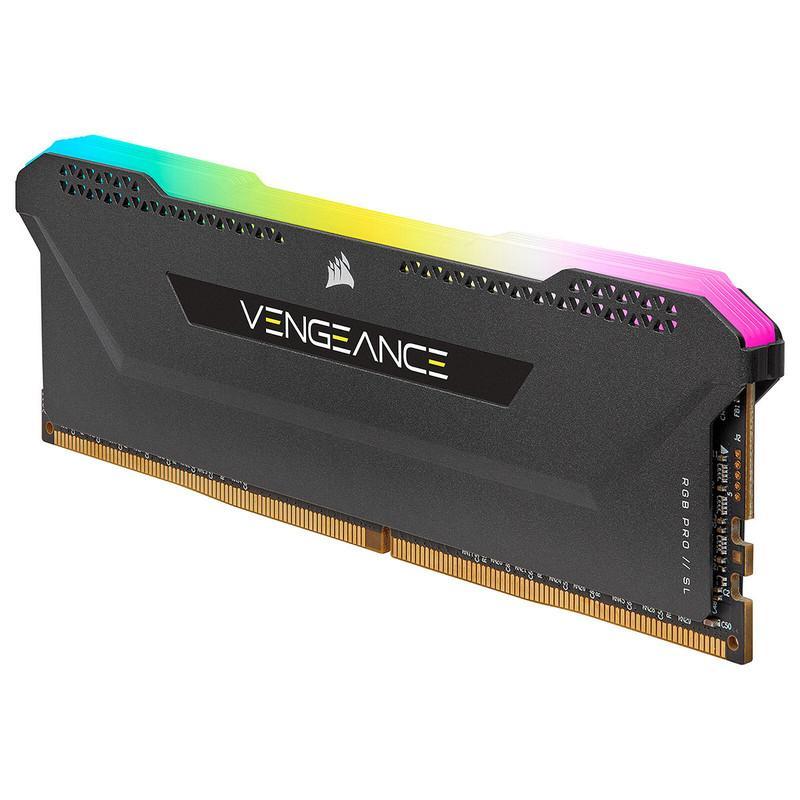 رم دسکتاپ DDR4 دو کاناله 3200 مگاهرتز C16 کورسیر مدل VENGEANCE RGB PRO SL ظرفیت 32 گیگابایت