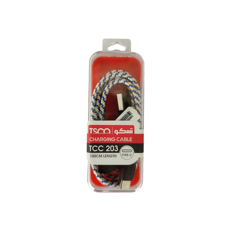 کابل تبدیل USB به USB-C تسکو مدل TCC203 طول 1 متر‎
