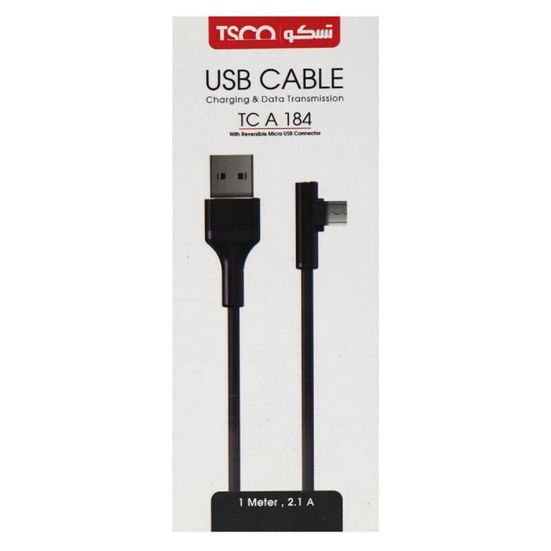 کابل تبدیل USB به microUSB تسکو مدل TC A184 طول 1 متر