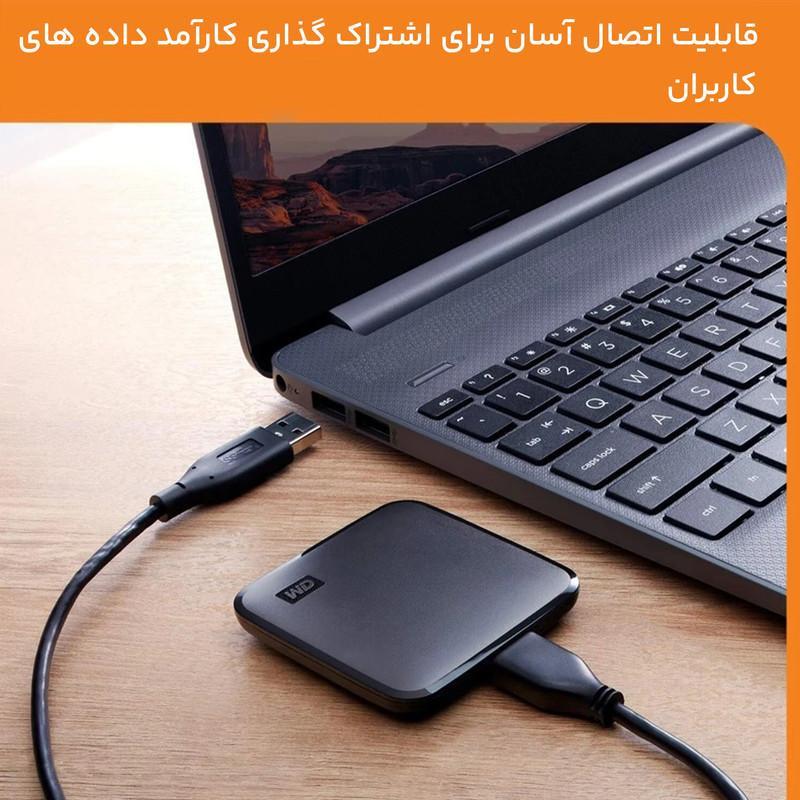  حافظه SSD اکسترنال وسترن دیجیتال مدل ELEMENTS SE ظرفیت 1 ترابایت 