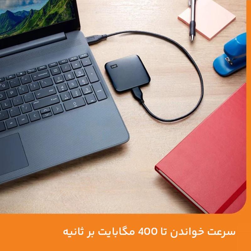  حافظه SSD اکسترنال وسترن دیجیتال مدل ELEMENTS SE ظرفیت 1 ترابایت 
