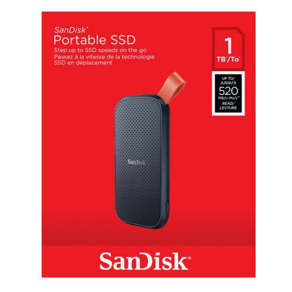اس اس دی اکسترنال سن دیسک مدل PORTABLE E30 ظرفیت 1 ترابایت رابط USB 3.2 Gen2