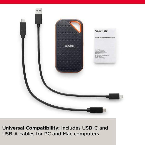 اس اس دی اکسترنال سن دیسک مدل Extreme E81 ظرفیت 4 ترابایت رابط USB 3.2 Gen2