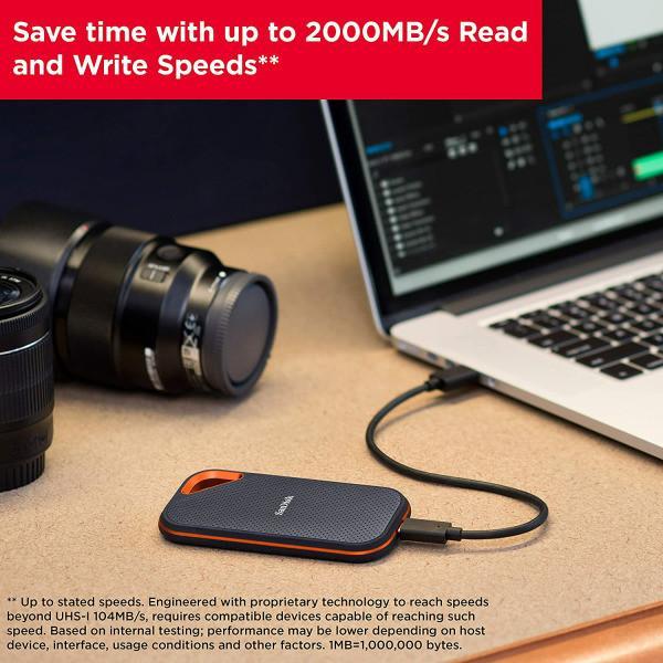 اس اس دی اکسترنال سن دیسک مدل Extreme E81 ظرفیت 4 ترابایت رابط USB 3.2 Gen2
