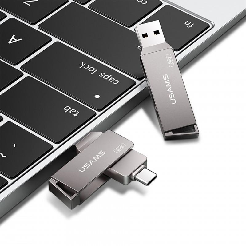 فلش مموری یوسمز مدل Typec-Usb3-High Speed-ZB201 ظرفیت 128 گیگابایت