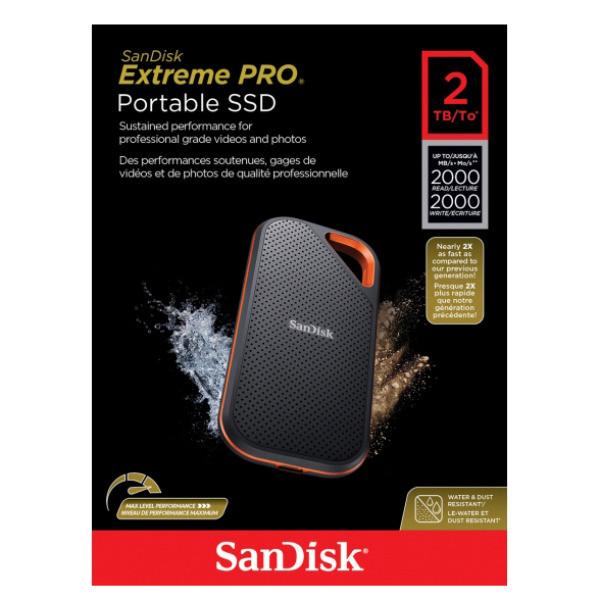اس اس دی اکسترنال سن دیسک مدل Extreme PRO E81 ظرفیت 2 ترابایت رابط USB 3.2 Gen2