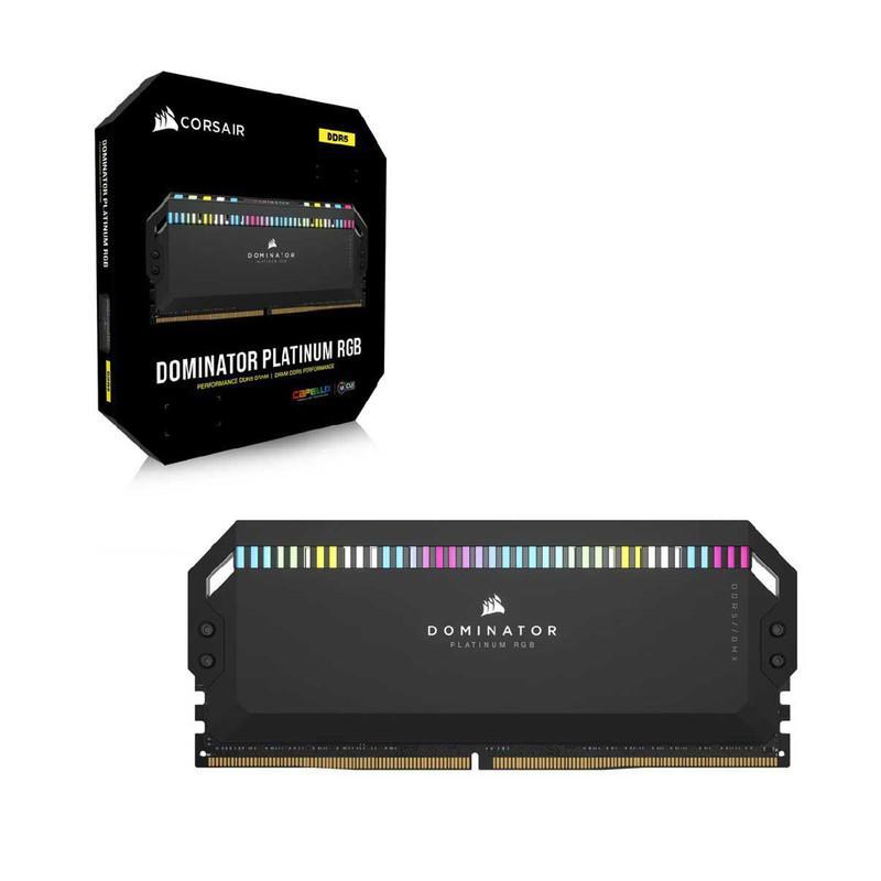 رم دسکتاپ DDR5 دو کاناله 5200 مگاهرتز CL40 کورسیر مدل Dominator Platinum RGB ظرفیت 32 گیگابایت