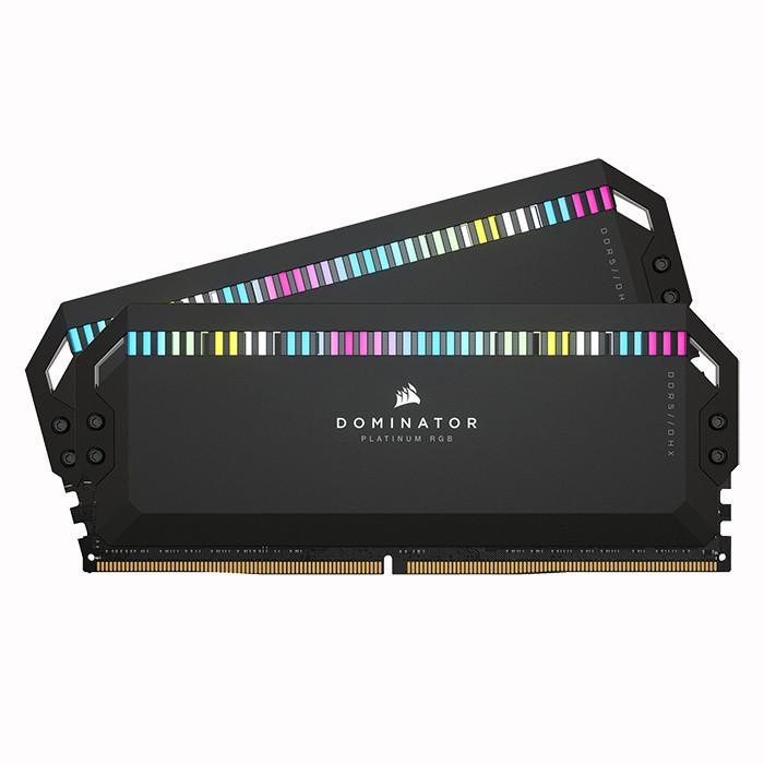رم دسکتاپ کورسیر Dominator Platinum RGB دو کاناله 64 گیگابایت 5200 مگاهرتز DDR5 تایمینگ CL40 و ولتاژ 1.1 ولت