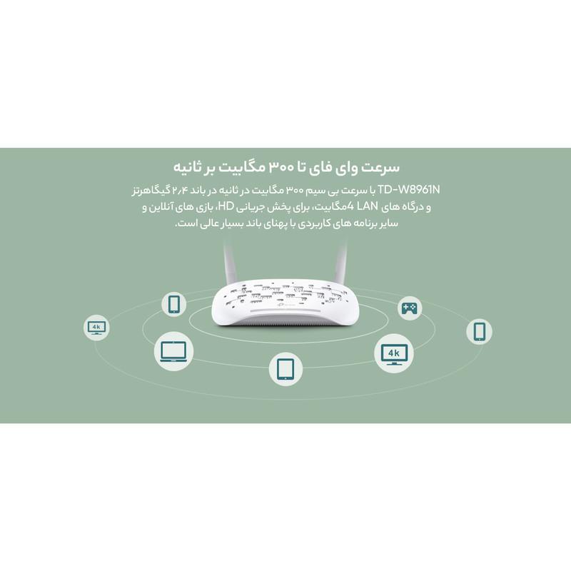 مودم روتر +ADSL2 تی پی-لینک مدل TD-W8961N