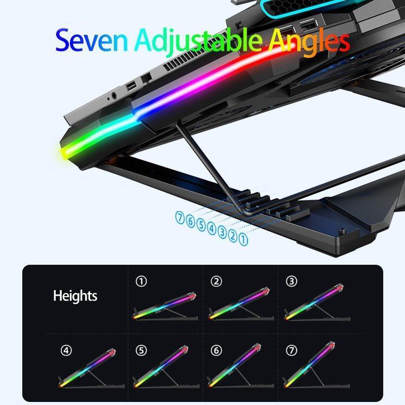 پایه خنک کننده لپ تاپ کول کلد مدل k44-1 RGB 