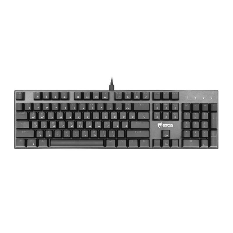 کیبورد گیمینگ گرین مدل GK802-RGB، مکانیکال سوییچ آبی، Full-Size، نورپردازی RGB