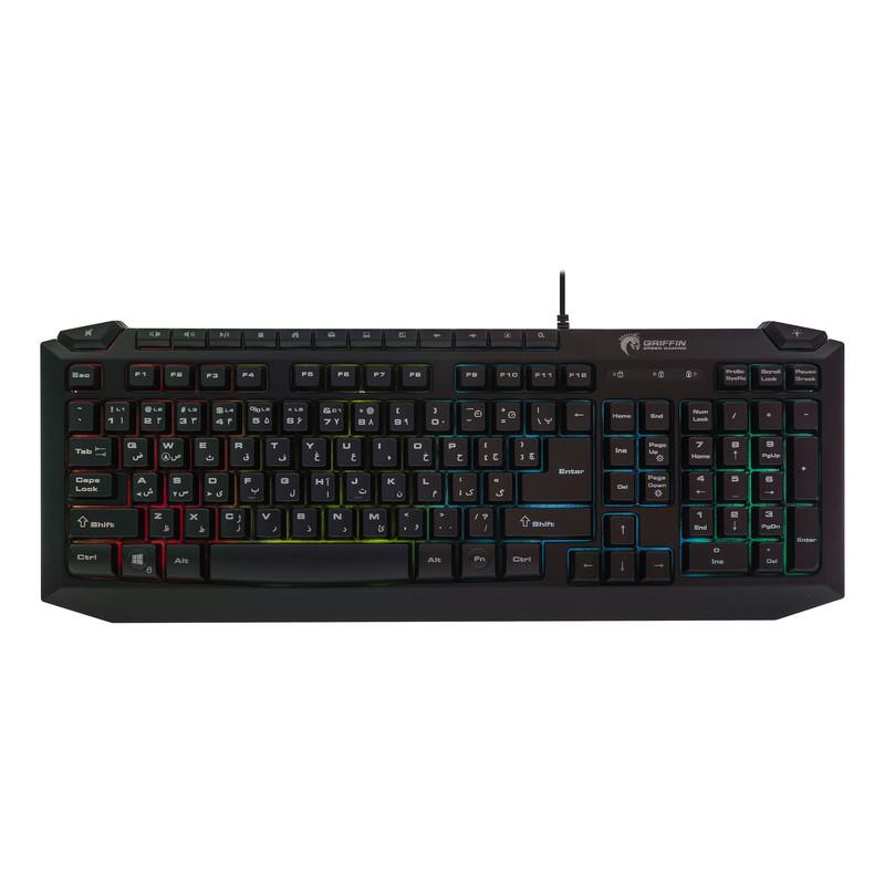 کیبورد گیمینگ گرین مدل GK701-RGB نورپردازی RGB Full-Size