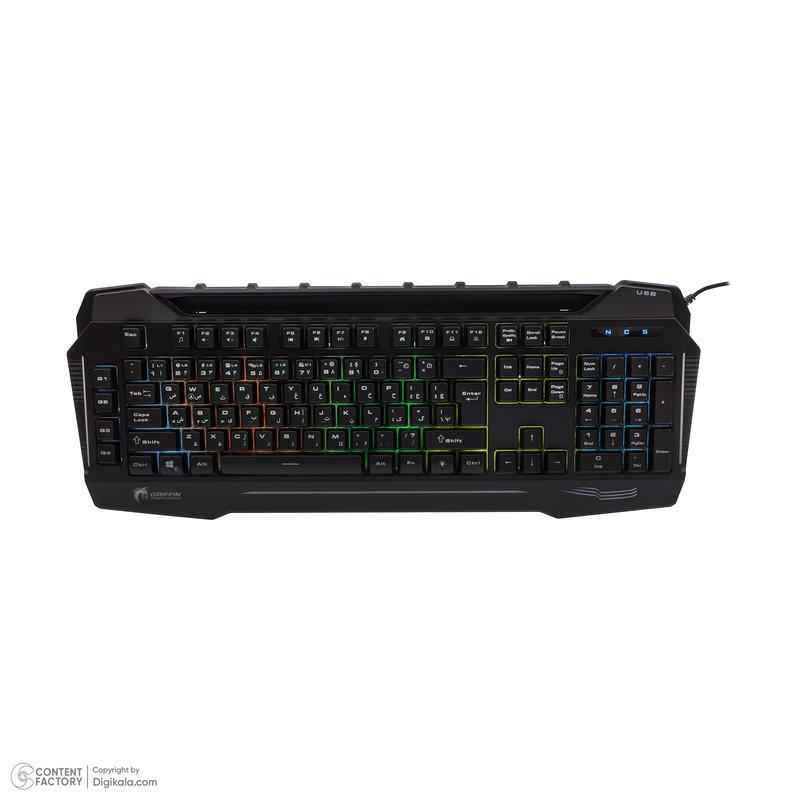 کیبورد گیمینگ گرین مدل GK702-RGB، Full-Size نورپردازی RGB