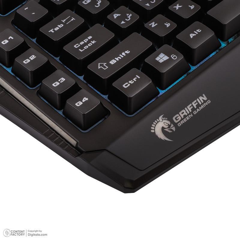 کیبورد گیمینگ گرین مدل GK702-RGB، Full-Size نورپردازی RGB