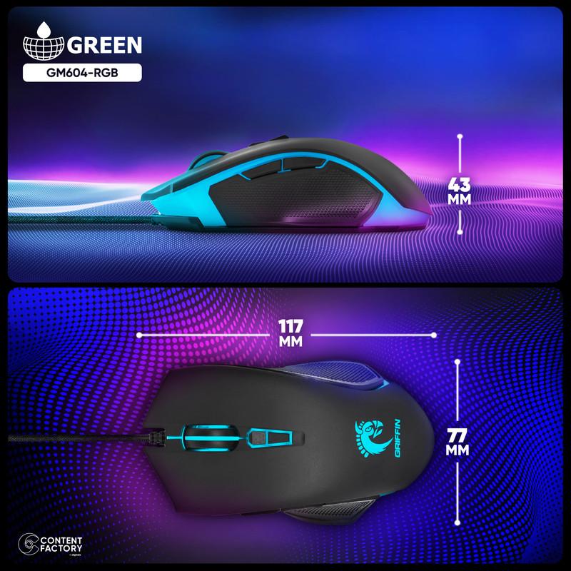 ماوس مخصوص بازی گرین مدل GM604-RGB