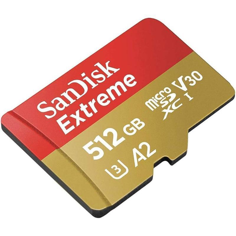 کارت حافظه microSDXC سن دیسک  مدل Extreme کلاس A2 استاندارد UHS-I U3 سرعت 190MBps ظرفیت 512 گیگابایت