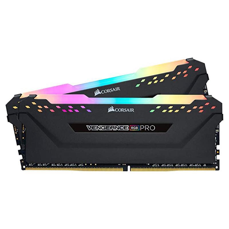 رم دسکتاپ کورسیر مدل VENGEANCE RGB PRO DDR4 دو کاناله ظرفیت 64 گیگابایت سرعت 3200 مگاهرتز تایمینگ CL16 با سیستم خنک‌کننده هیت‌سینک