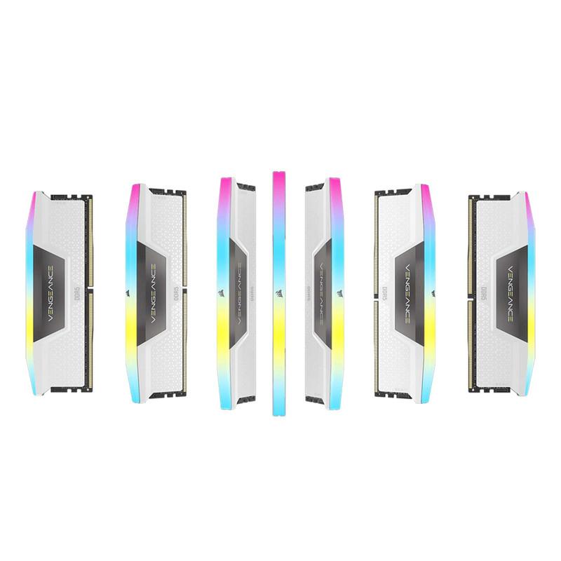 رم دسکتاپ DDR5 دو کاناله 5600 مگاهرتز CL36 کورسیر مدل  VENGEANCE RGB WHITE ظرفیت 32 گیگابایت