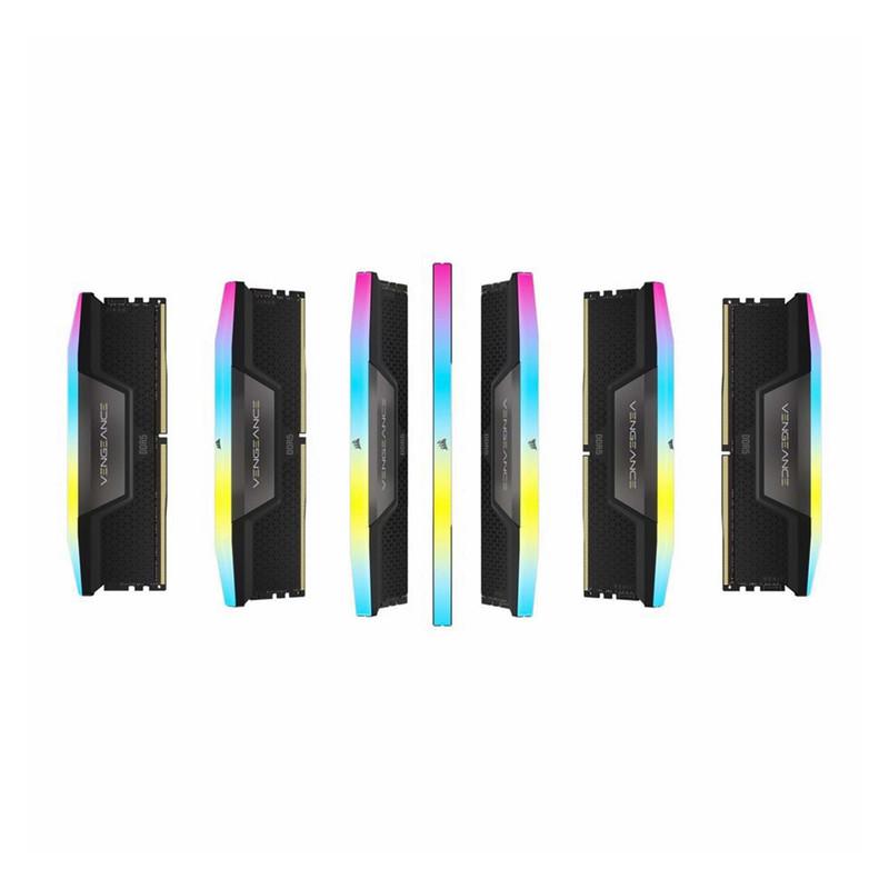رم دسکتاپ کورسیر DDR5 دو کاناله 32 گیگابایت مدل VENGEANCE RGB سرعت 6200 مگاهرتز تایمینگ CL36 با هیت‌سینک خنک‌کننده