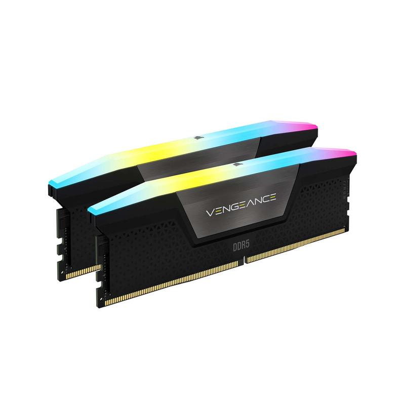 رم دسکتاپ کورسیر DDR5 دو کاناله 32 گیگابایت مدل VENGEANCE RGB سرعت 6200 مگاهرتز تایمینگ CL36 با هیت‌سینک خنک‌کننده