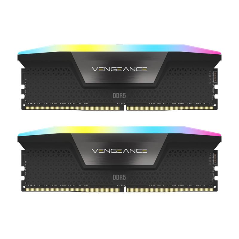 رم دسکتاپ کورسیر DDR5 دو کاناله 32 گیگابایت مدل VENGEANCE RGB سرعت 6200 مگاهرتز تایمینگ CL36 با هیت‌سینک خنک‌کننده