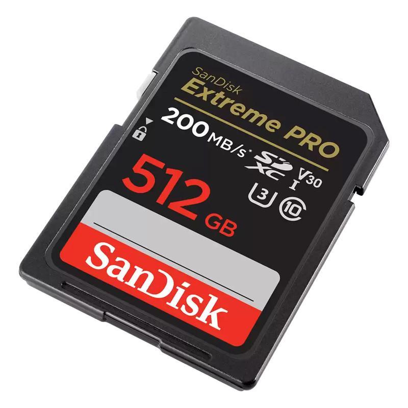 کارت حافظه SDXC سن دیسک مدل Extreme Pro V30 کلاس 10 استاندارد UHS-I U3 سرعت 200mbps ظرفیت 512 گیگابایت