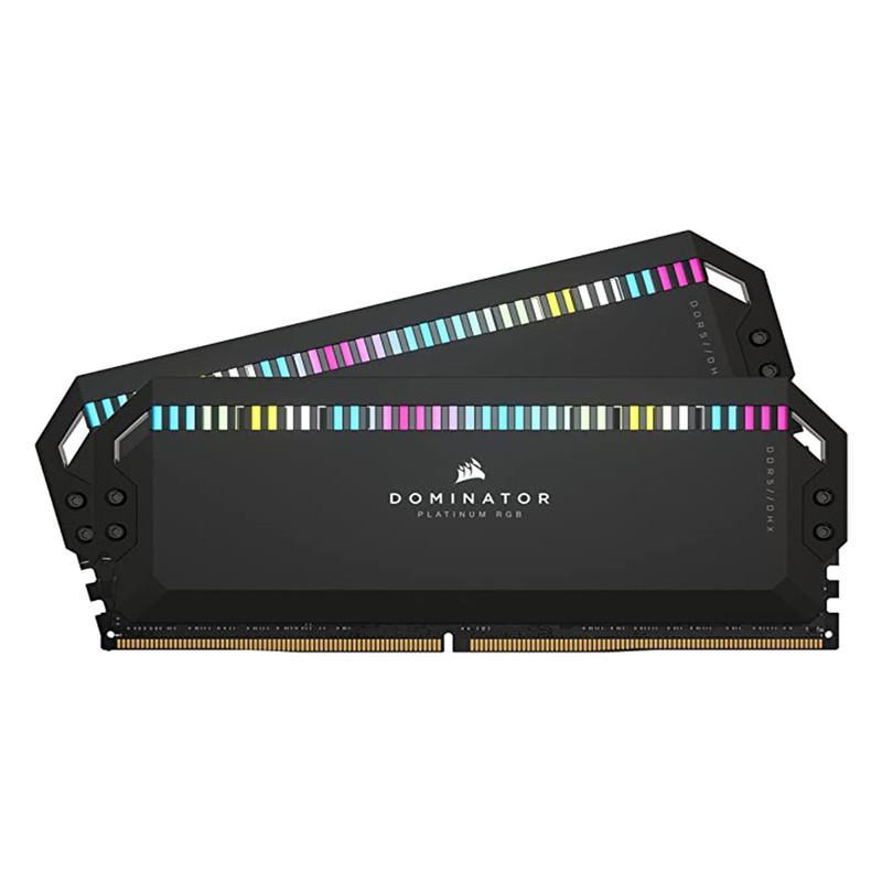 رم دسکتاپ کورسیر Dominator Platinum RGB DDR5 دو کاناله 32 گیگابایت 6000 مگاهرتز CL36 با هیت‌سینک خنک‌کننده