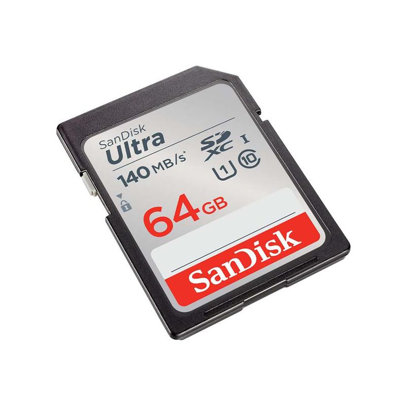 کارت حافظه SDXC سن دیسک مدل Ultra کلاس 10 استاندارد UHS-I U1 سرعت 140MBps ظرفیت 64 گیگابایت