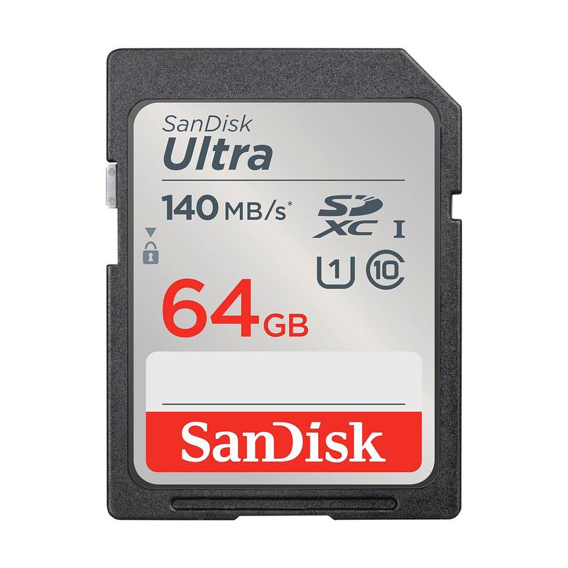 کارت حافظه SDXC سن دیسک مدل Ultra کلاس 10 استاندارد UHS-I U1 سرعت 140MBps ظرفیت 64 گیگابایت
